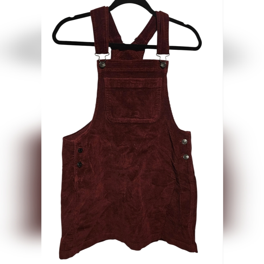 American Eagle Outfitters Corduroy Dress in Burgundy Small